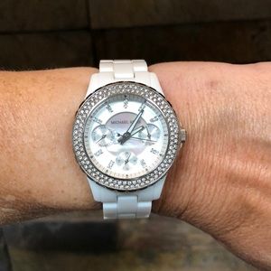 Michael Kors White Acrylic Watch